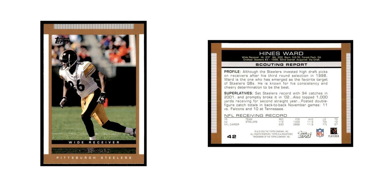 Hines Ward 2003 Topps #42 Football Cards Football Card NM