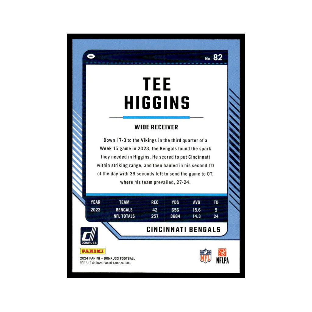 Tee Higgins 2024 Donruss #82 Cincinnati Bengals Football Card NM