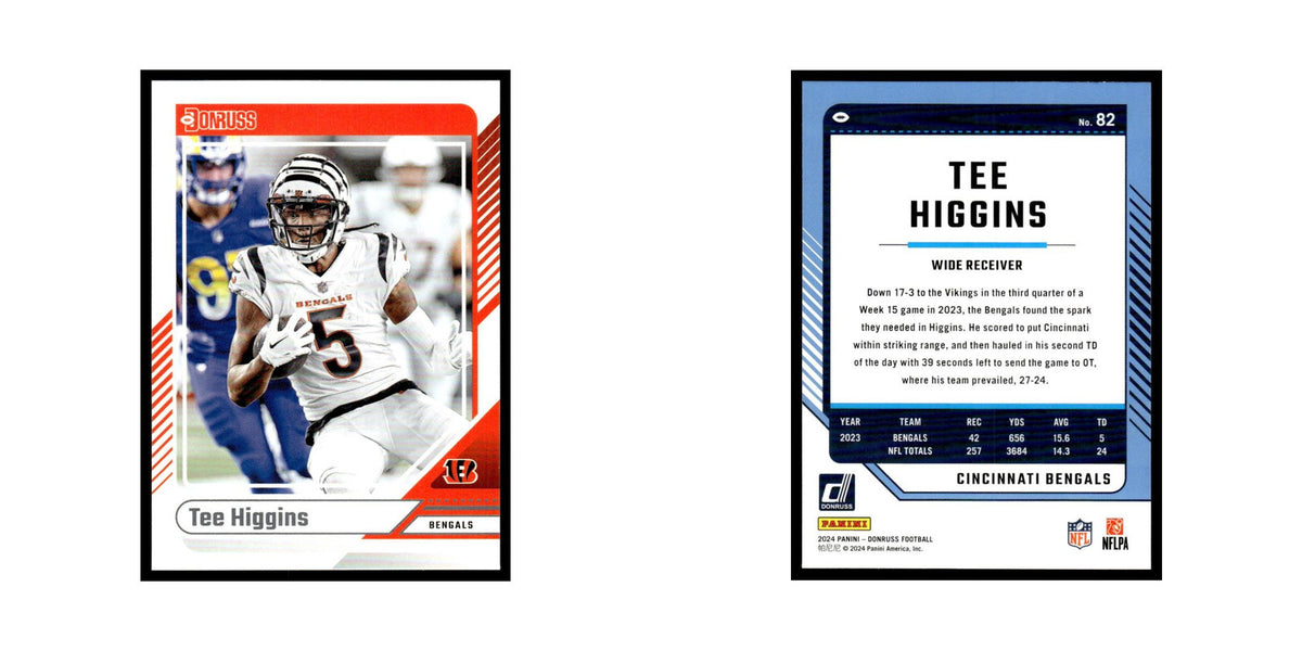 Tee Higgins 2024 Donruss #82 Cincinnati Bengals Football Card NM