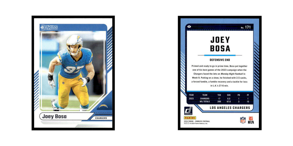 Joey Bosa 2024 Donruss #171 Los Angeles Chargers Football Card NM