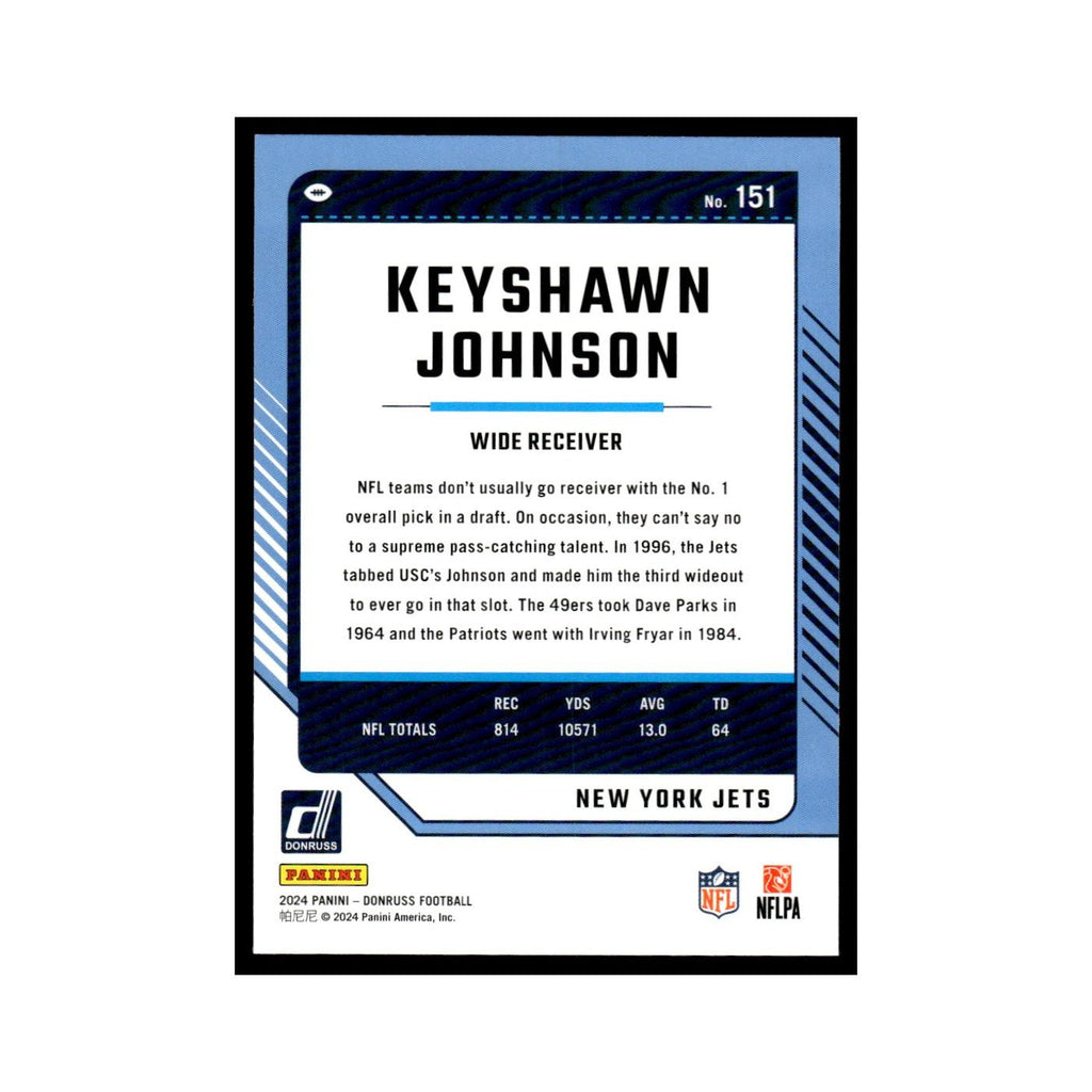 Keyshawn Johnson 2024 Donruss #151 New York Jets Football Card NM