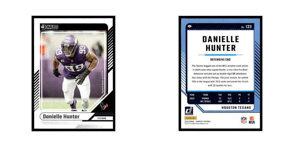 Danielle Hunter 2024 Donruss #123 Houston Texans Football Card NM