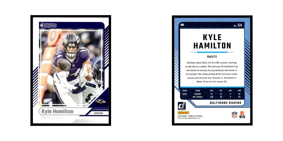 Kyle Hamilton 2024 Donruss #54 Baltimore Ravens Football Card NM