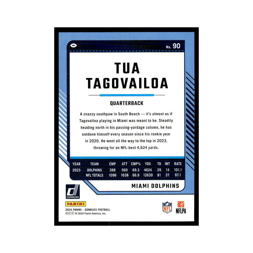 Tua Tagovailoa 2024 Donruss #90 Miami Dolphins Football Card NM