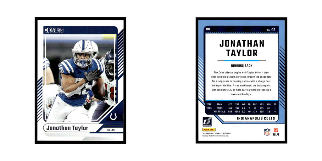 Jonathan Taylor 2024 Donruss #41 Indianapolis Colts Football Card NM