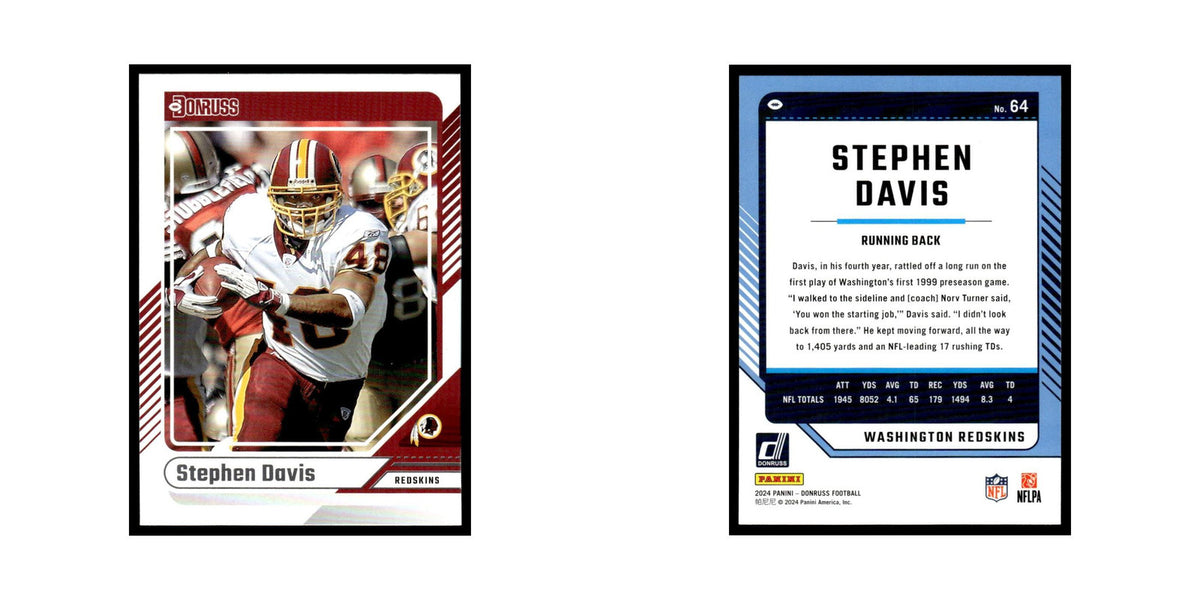 Stephen Davis 2024 Donruss #64 Washington Redskins Football Card NM
