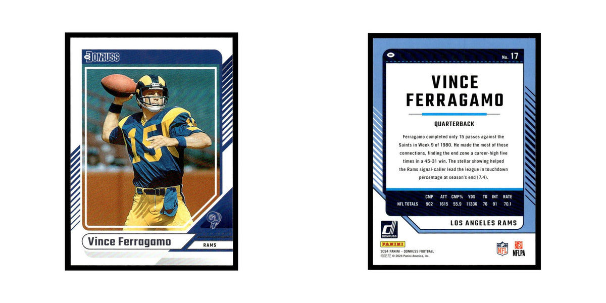 Vince Ferragamo 2024 Donruss #17 Los Angeles Rams Football Card NM