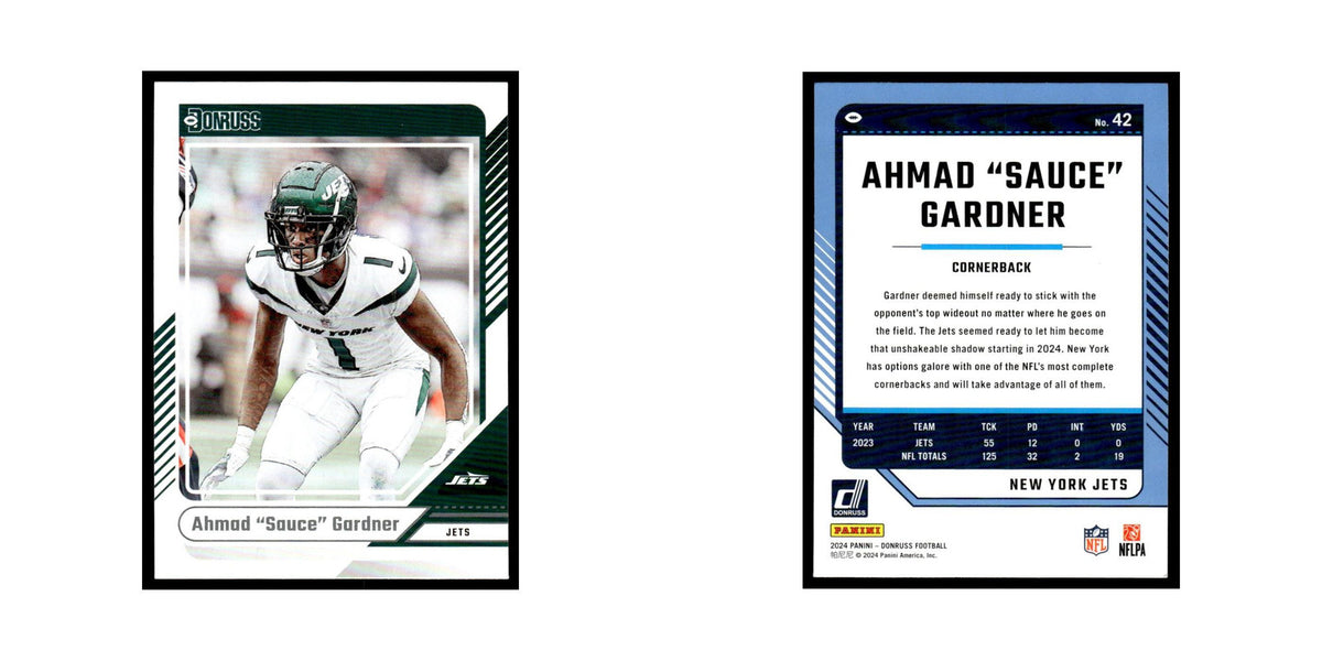 Ahmad Sauce Gardner 2024 Donruss #42 New York Jets Football Card NM