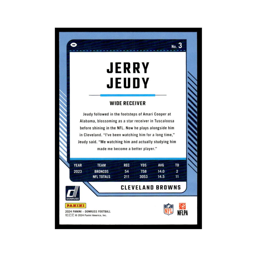 Jerry Jeudy 2024 Donruss #3 Denver Broncos Football Card NM