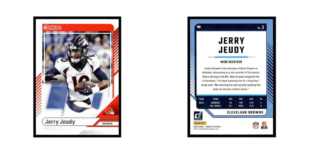 Jerry Jeudy 2024 Donruss #3 Denver Broncos Football Card NM