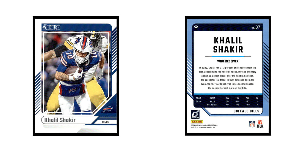 Khalil Shakir 2024 Donruss #37 Buffalo Bills Football Card NM