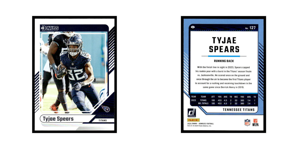 Tyjae Spears 2024 Donruss #127 Tennessee Titans Football Card NM