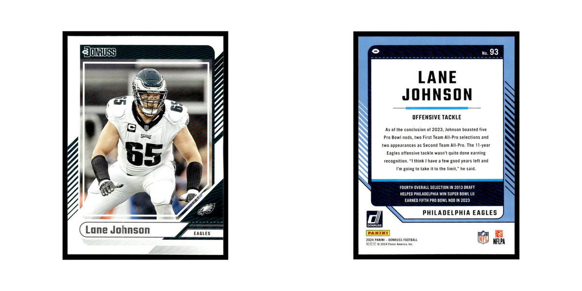 Lane Johnson 2024 Donruss #93 Philadelphia Eagles Football Card NM
