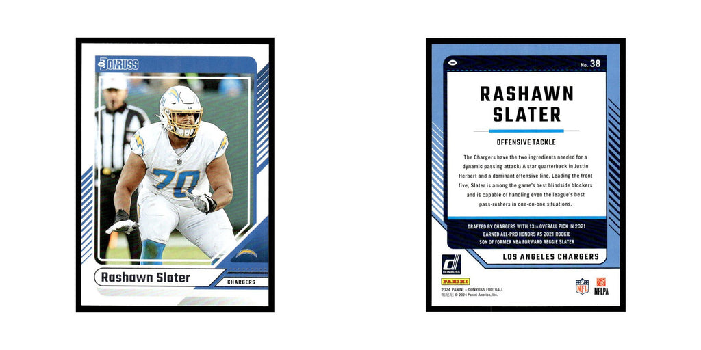 Rashawn Slater 2024 Donruss #38 Los Angeles Chargers Football Card NM