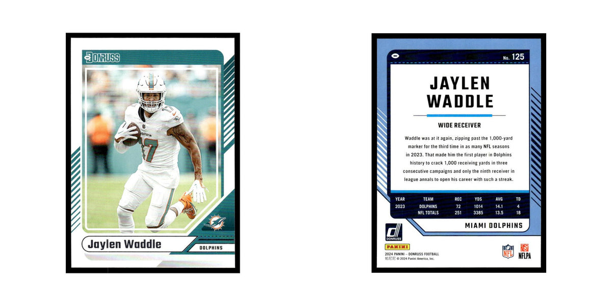 Jaylen Waddle 2024 Donruss #125 Miami Dolphins Football Card NM