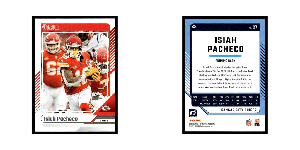 Isiah Pacheco 2024 Donruss #27 Kansas City Chiefs Football Card NM