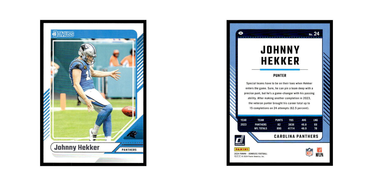 Johnny Hekker 2024 Donruss #24 Carolina Panthers Football Card NM