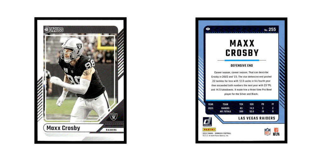 Maxx Crosby 2024 Donruss #255 Las Vegas Raiders Football Card NM