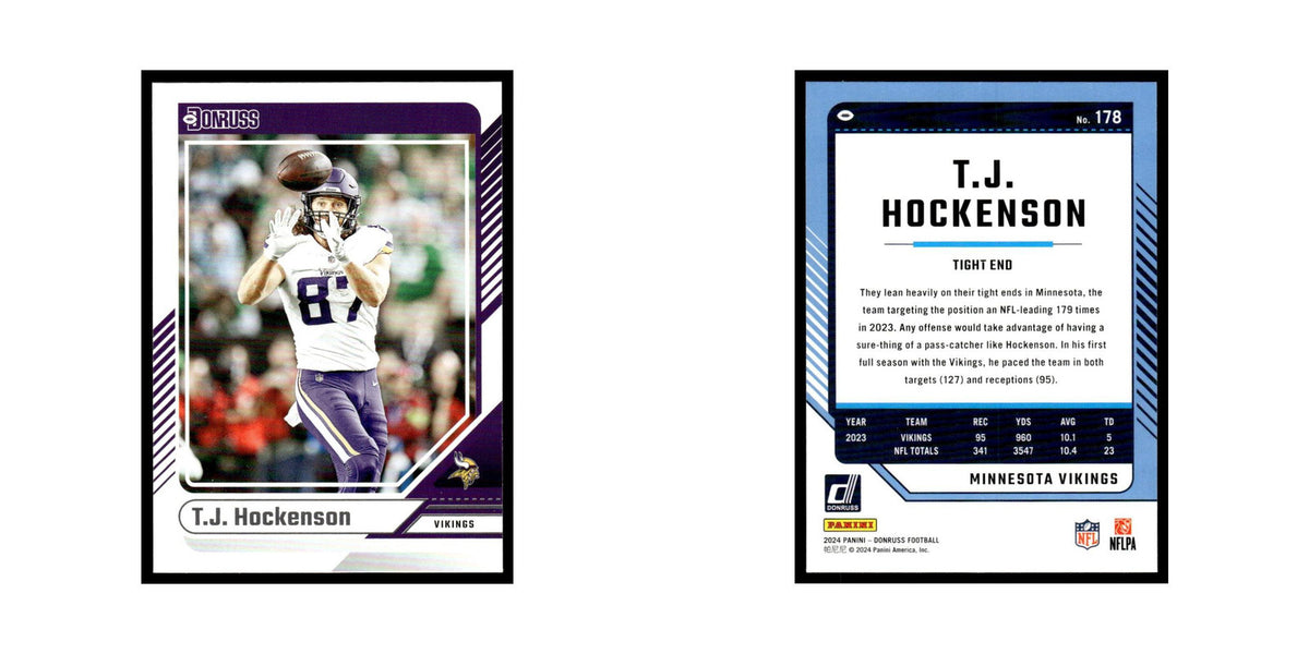 T.J. Hockenson 2024 Donruss #178 Minnesota Vikings Football Card NM