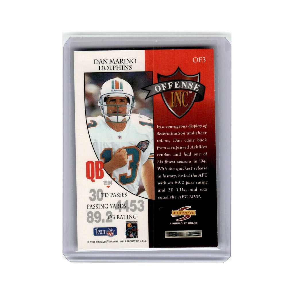 Dan Marino 1995 Score Offense Inc #OF3 Miami Dolphins Football Card NM