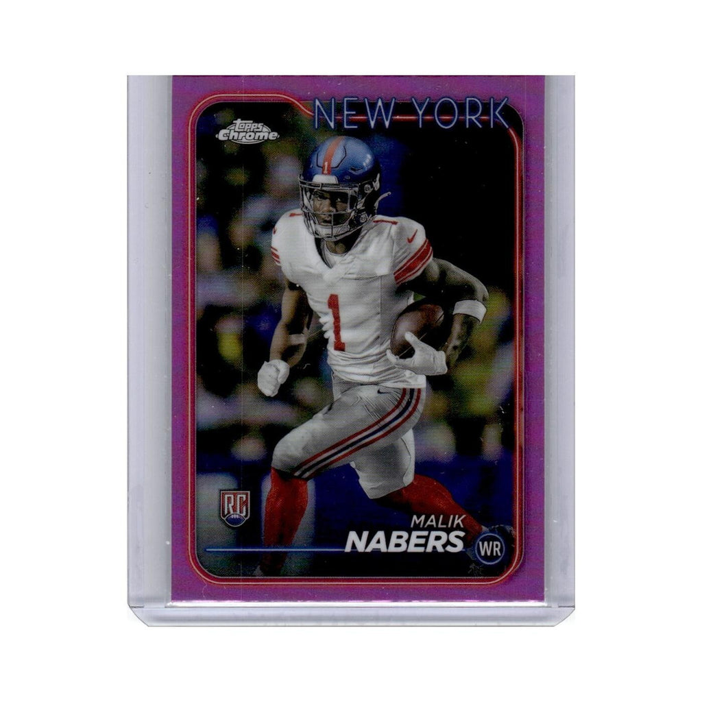 Malik Nabers Rookie 2024 Topps Chrome #205 New York Giants Football Card NM