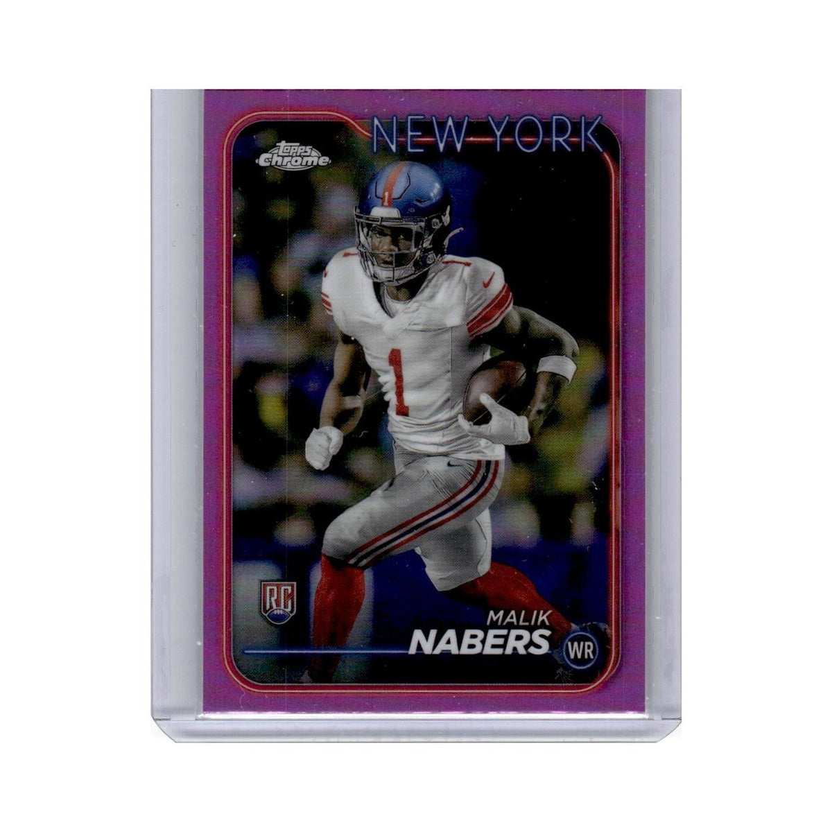 Malik Nabers Rookie 2024 Topps Chrome #205 New York Giants Football Card NM