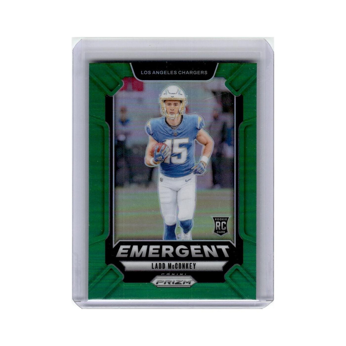 Ladd McConkey Rookie 2024 Panini Prizm Emergent Green #13 Chargers NM
