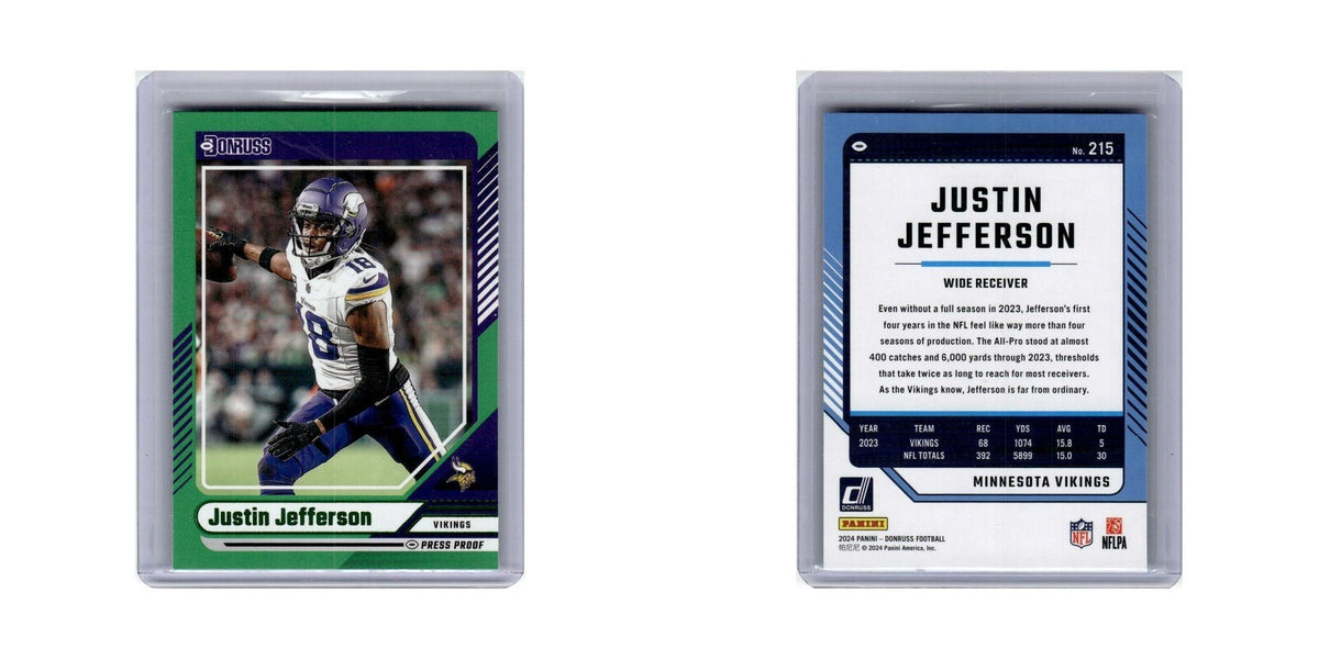 Justin Jefferson 2024 Donruss #215 Minnesota Vikings Football Card NM