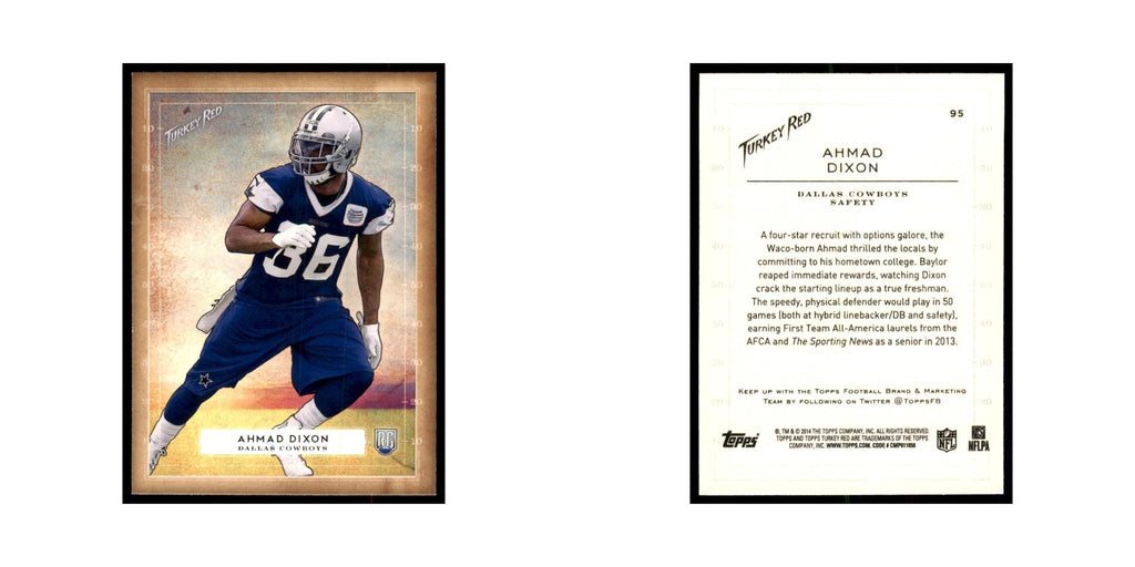 Ahmad Dixon Rookie 2014 Topps Turkey Red #95 Football Cards Football Card NM