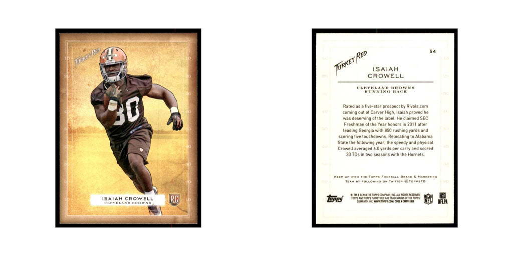 Isaiah Crowell Rookie 2014 Topps Turkey Red #54 Football Cards Football Card NM