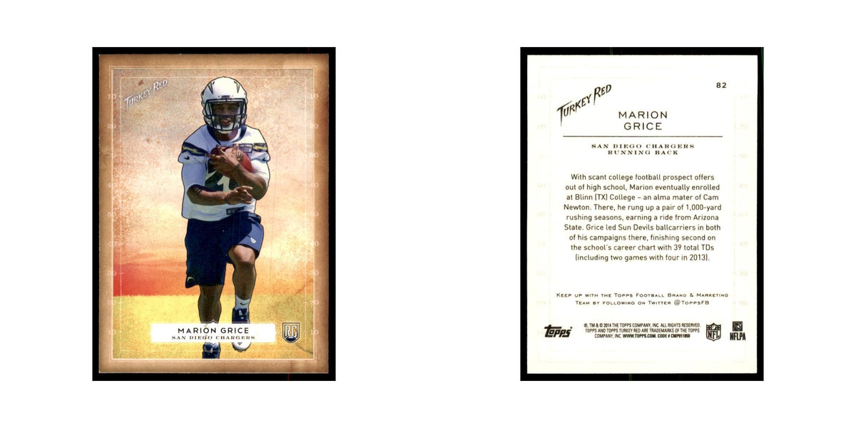 Marion Grice Rookie 2014 Topps Turkey Red #82 Football Cards Football Card NM