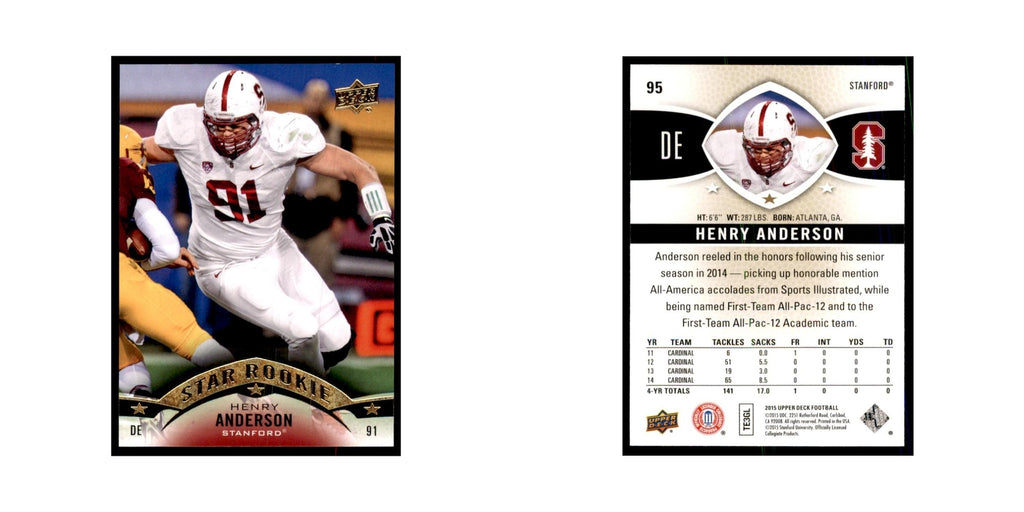 Henry Anderson Rookie 2015 Upper Deck #95 Football Cards Football Card NM