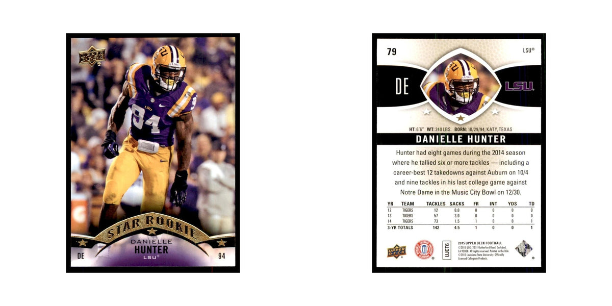 Danielle Hunter Rookie 2015 Upper Deck #79 Football Cards Football Card NM