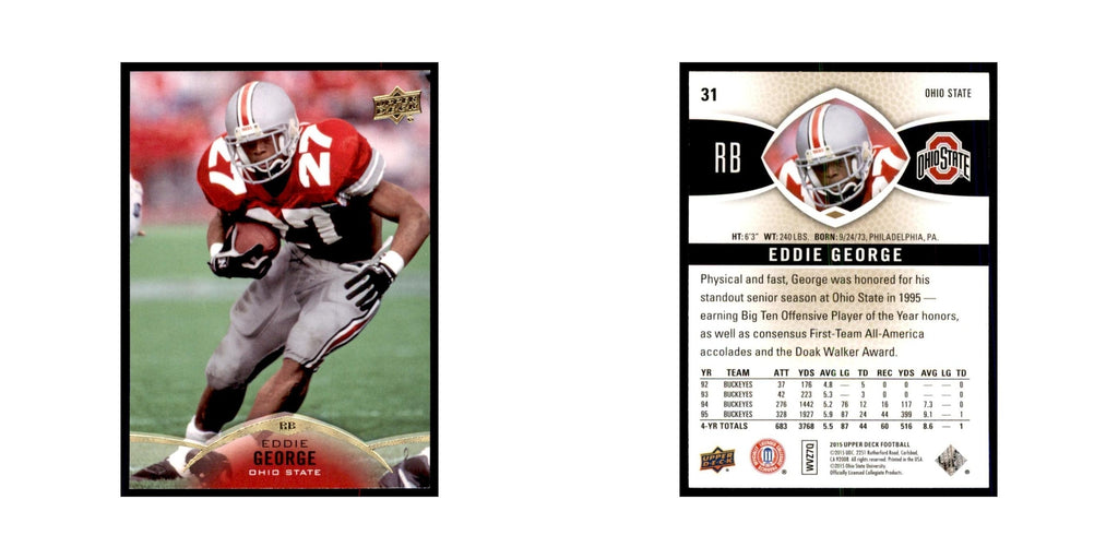 Eddie George 2015 Upper Deck #31 Football Cards Football Card NM