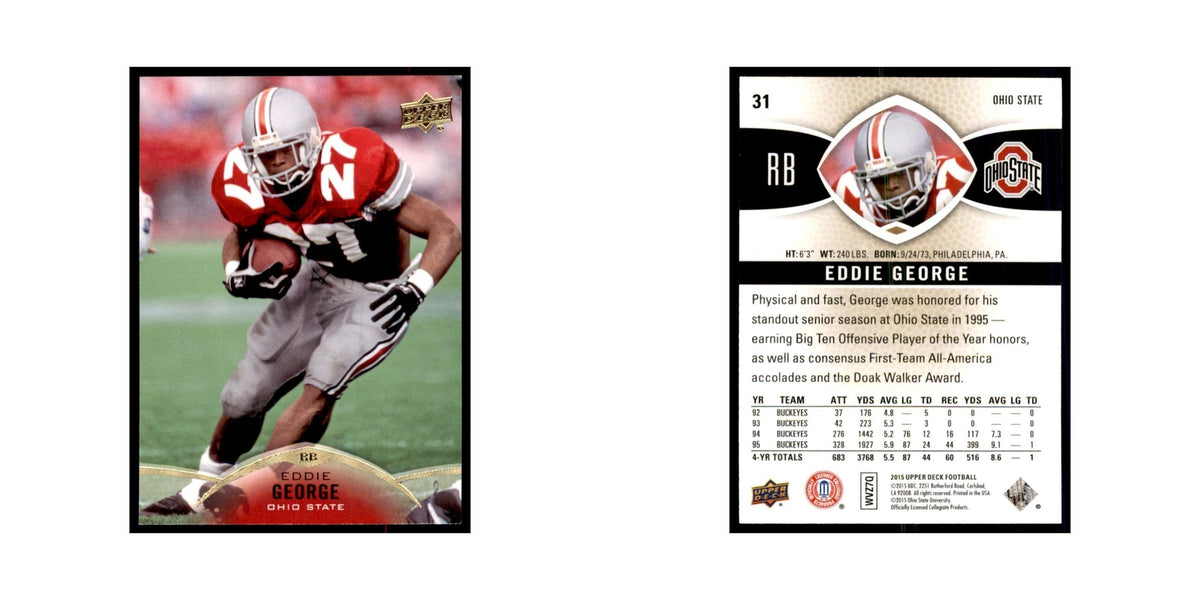 Eddie George 2015 Upper Deck #31 Football Cards Football Card NM