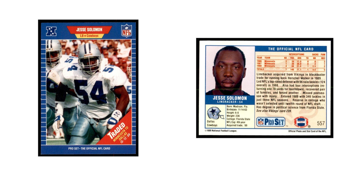 Jesse Solomon 1989 Pro Set #557 Football Cards Football Card NM