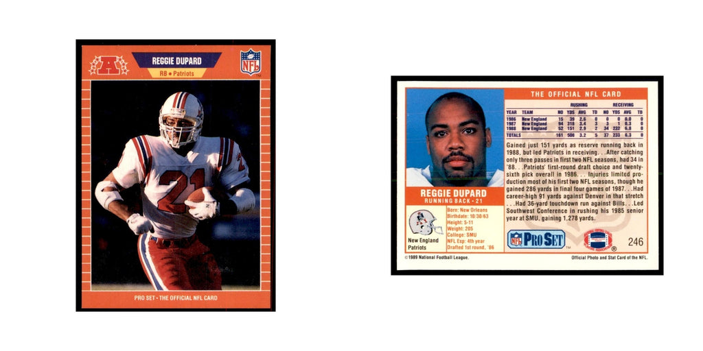 Reggie Dupard 1989 Pro Set #246 Football Cards Football Card NM