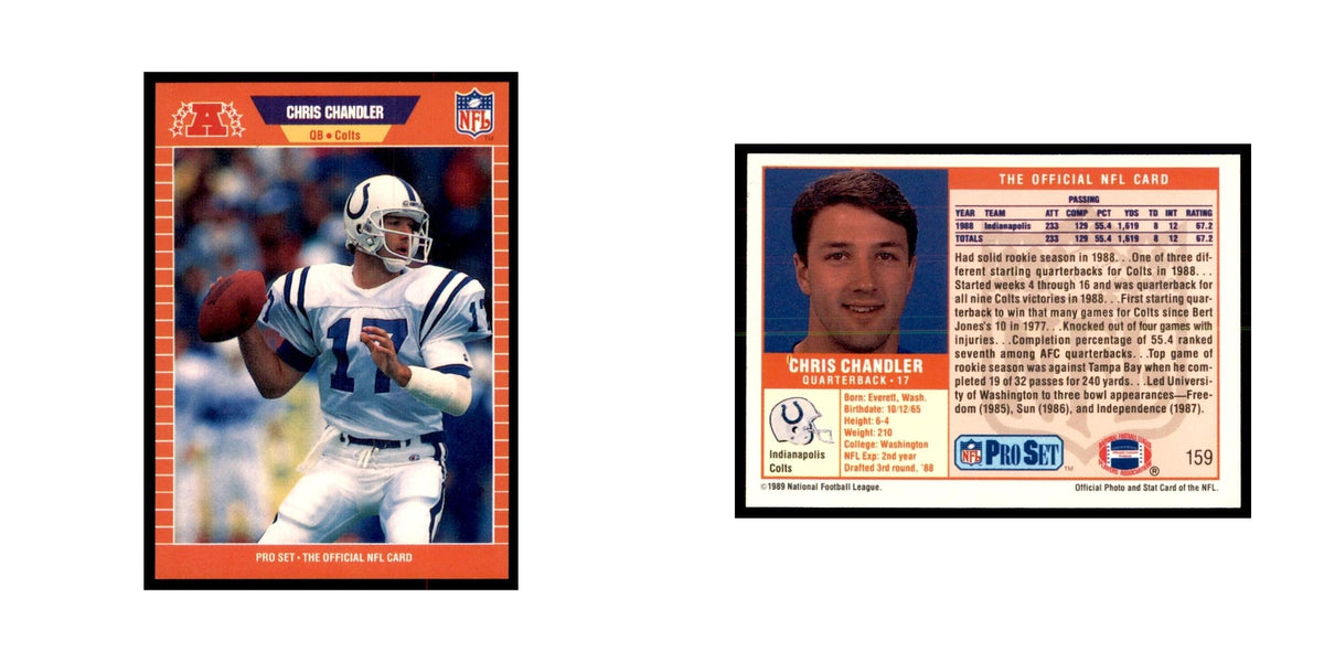 Chris Chandler 1989 Pro Set #159 Football Cards Football Card NM