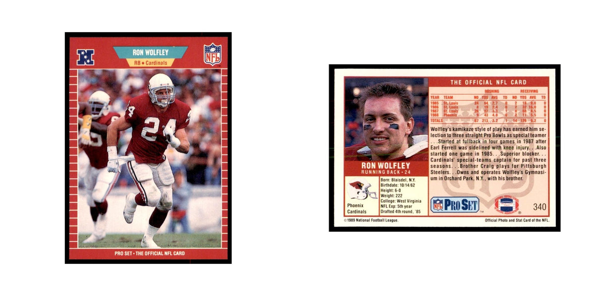 Ron Wolfley 1989 Pro Set #340 Football Cards Football Card NM