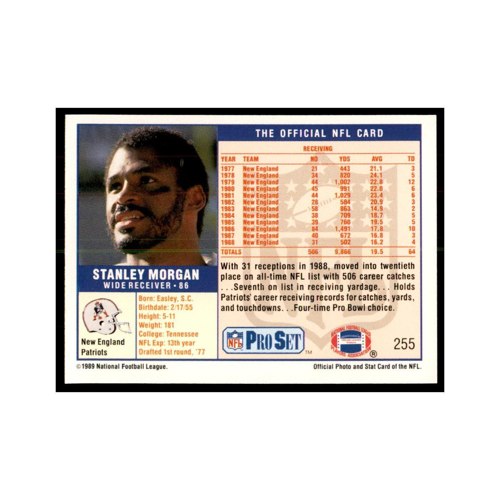 Stanley Morgan 1989 Pro Set #255 Football Cards Football Card NM