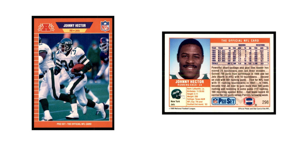 Johnny Hector 1989 Pro Set #298 Football Cards Football Card NM