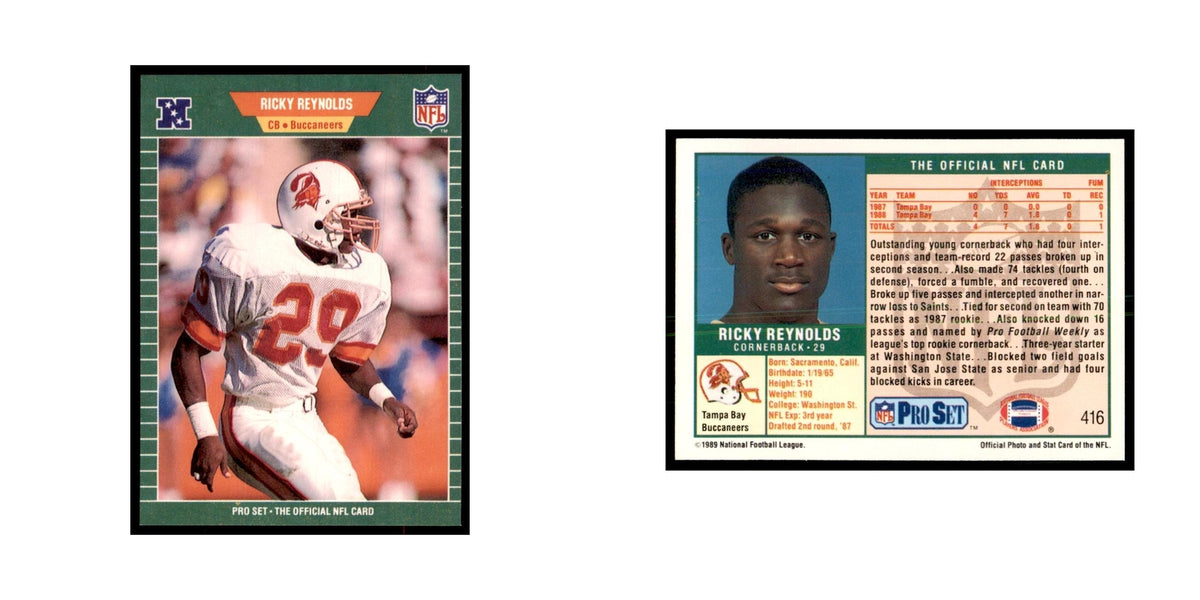 Ricky Reynolds 1989 Pro Set #416 Football Cards Football Card NM