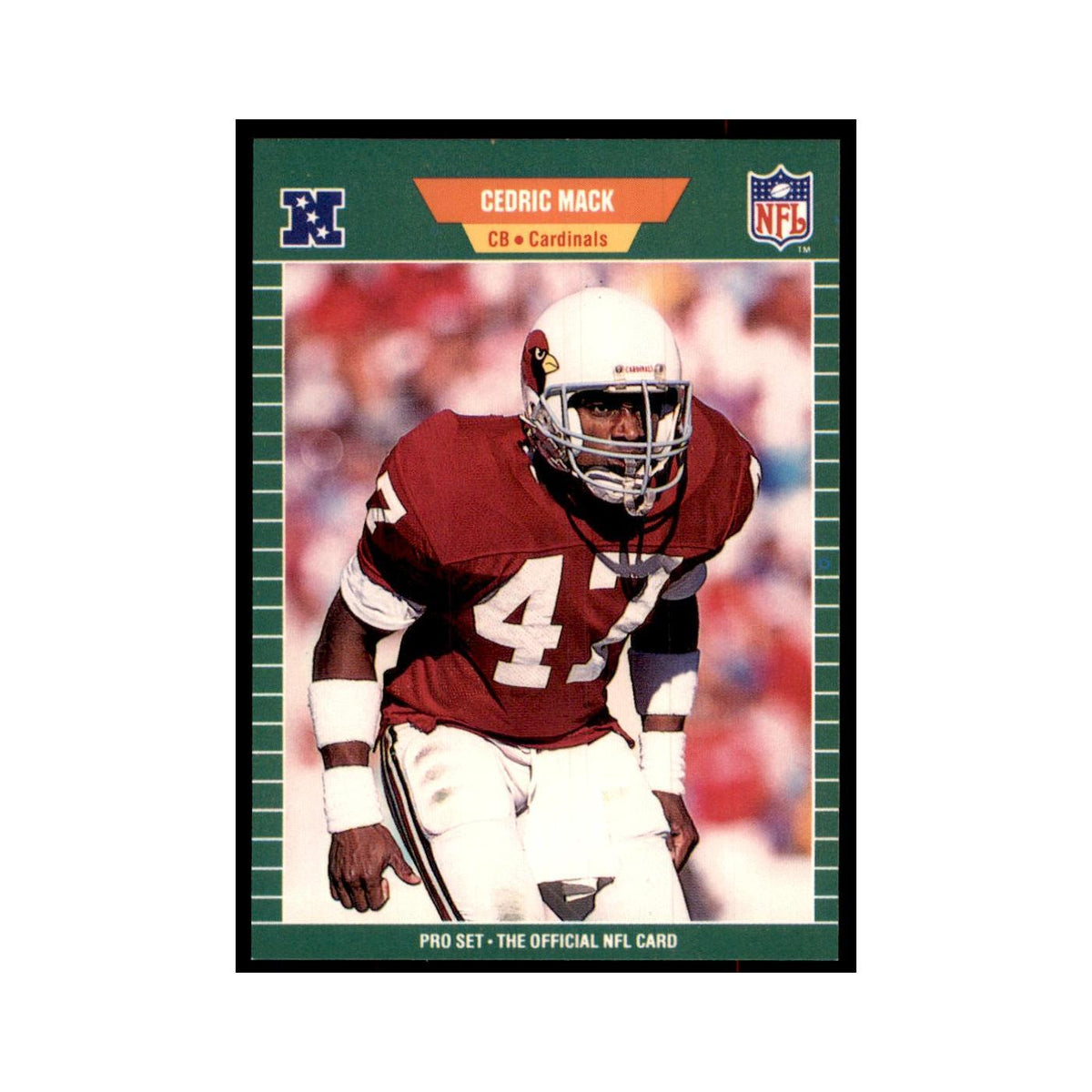 Cedric Mack 1989 Pro Set #332 Football Cards Football Card NM
