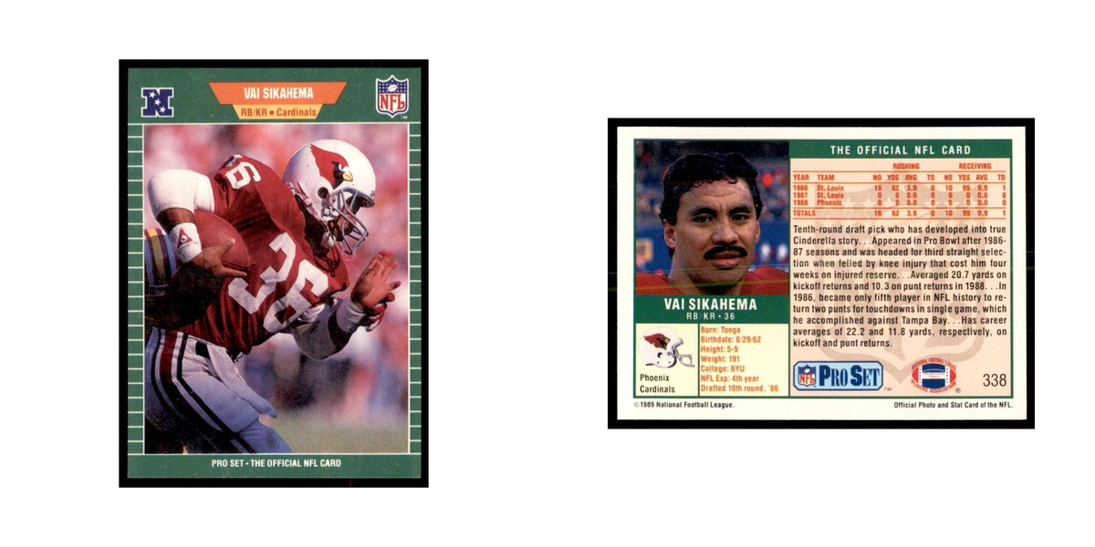Vai Sikahema 1989 Pro Set #338 Football Cards Football Card NM
