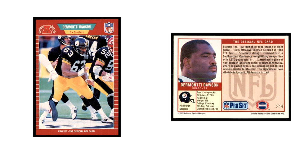 Dermontti Dawson 1989 Pro Set #344 Football Cards Football Card NM