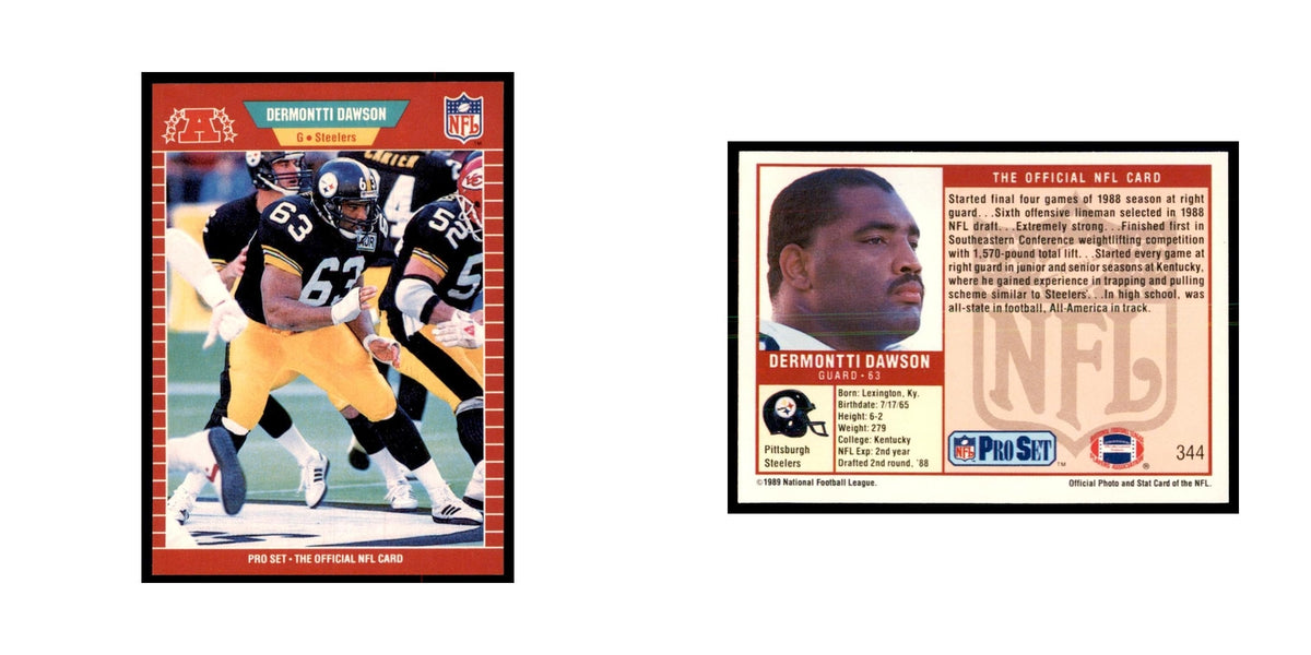 Dermontti Dawson 1989 Pro Set #344 Football Cards Football Card NM