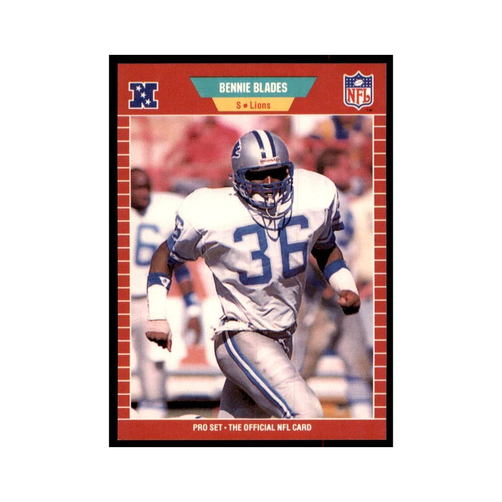 Bennie Blades 1989 Pro Set #117 Football Cards Football Card NM