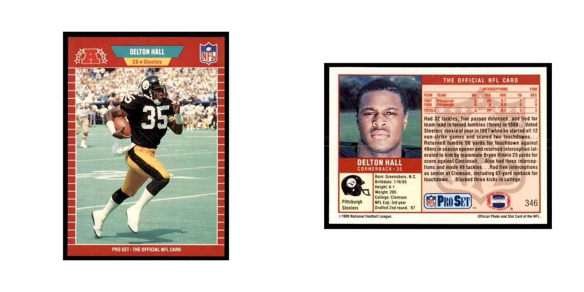 Delton Hall 1989 Pro Set #346 Football Cards Football Card NM
