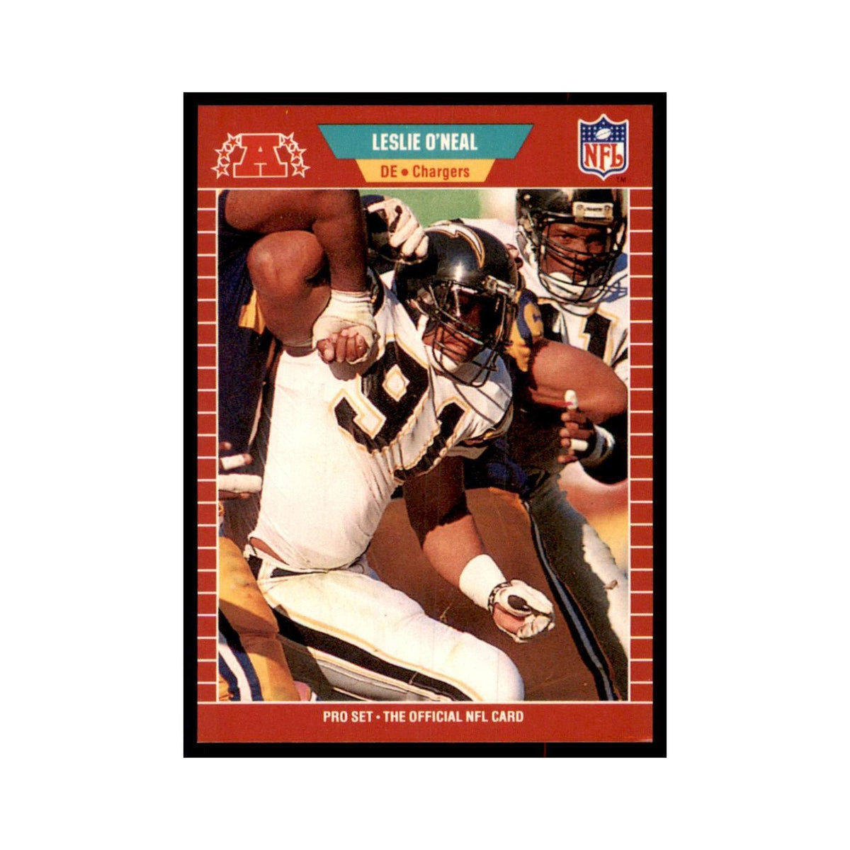 Leslie O'Neal 1989 Pro Set #365 Football Cards Football Card NM