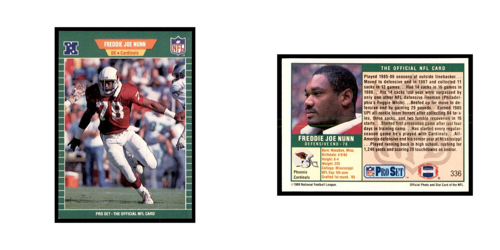 Freddie Joe Nunn 1989 Pro Set #336 Football Cards Football Card NM